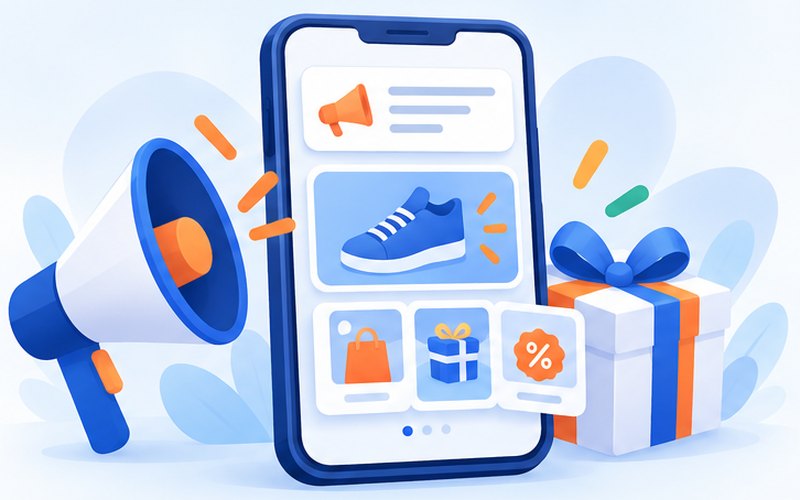 LINE 促銷訊息排版器示意圖：把商品、優惠、期限整理成短訊息、圖文與卡片三種可複製的訊息草稿。